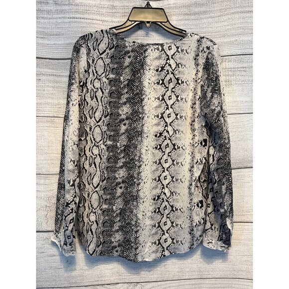 Joie Silk Snakeskin Long Sleeve Blouse Size S - Picture 2 of 2